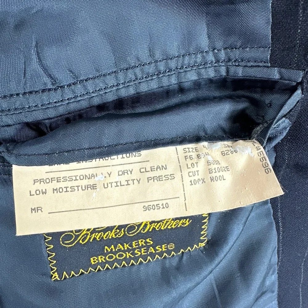 Brooks Brothers Blazer Mens 44R 44 Regular Navy‎ Blue Pinstripe Wool Brooksease
